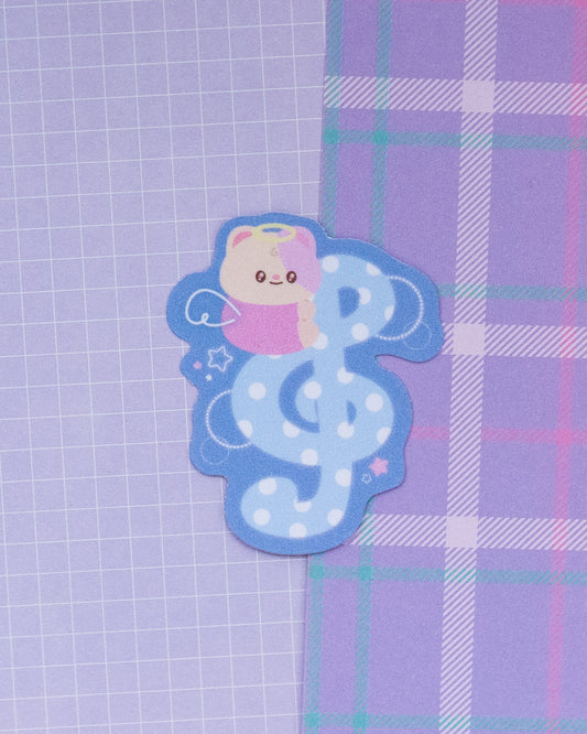 *new* Space Nyan Treble Clef Frosted Finish Die-Cut Sticker
