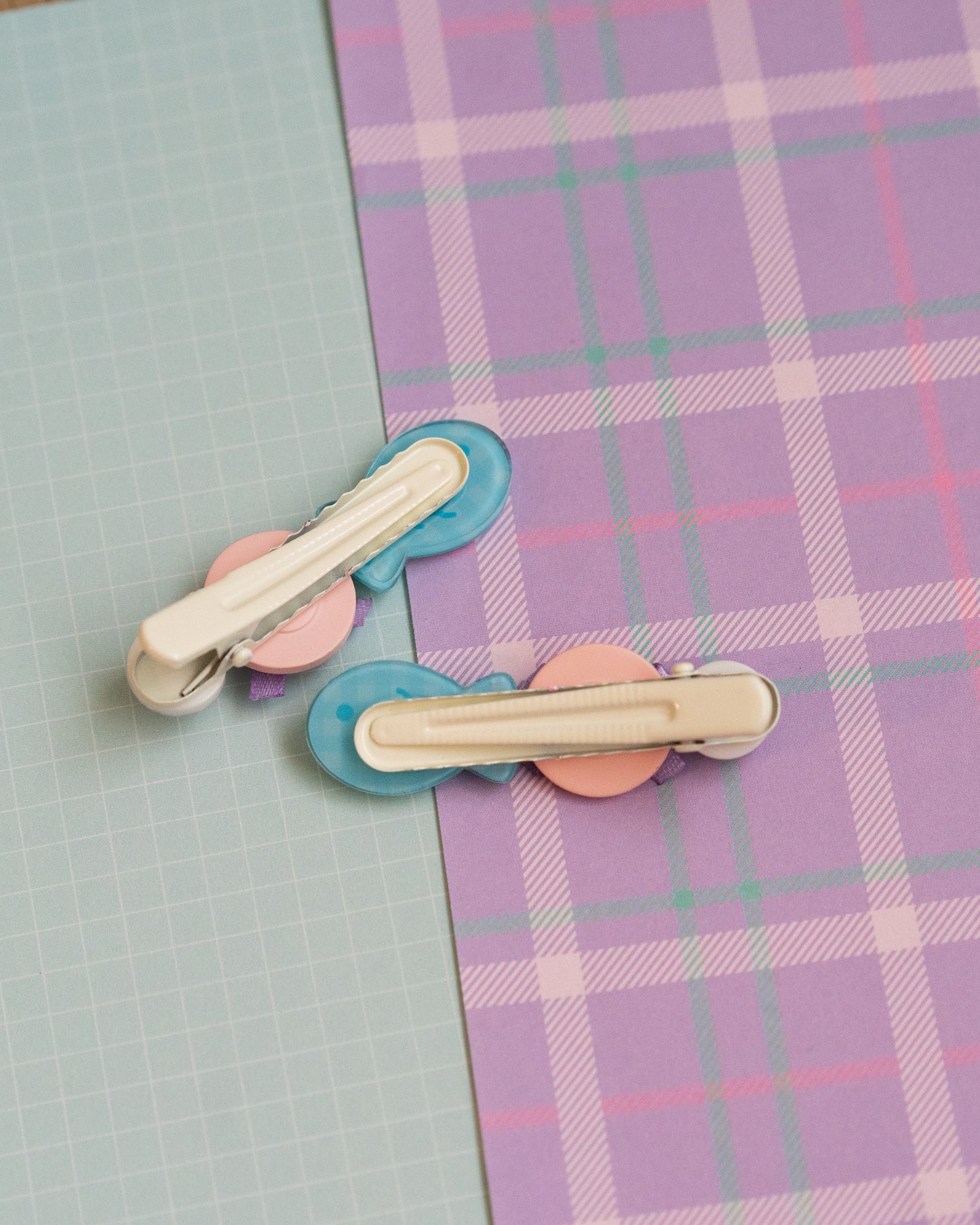 *new* Whimsy Fish & Buttons Hair Clips