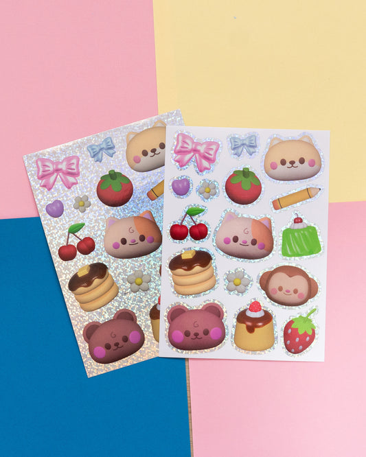 *new* Holographic 3D Objects Journal Sticker Sheet