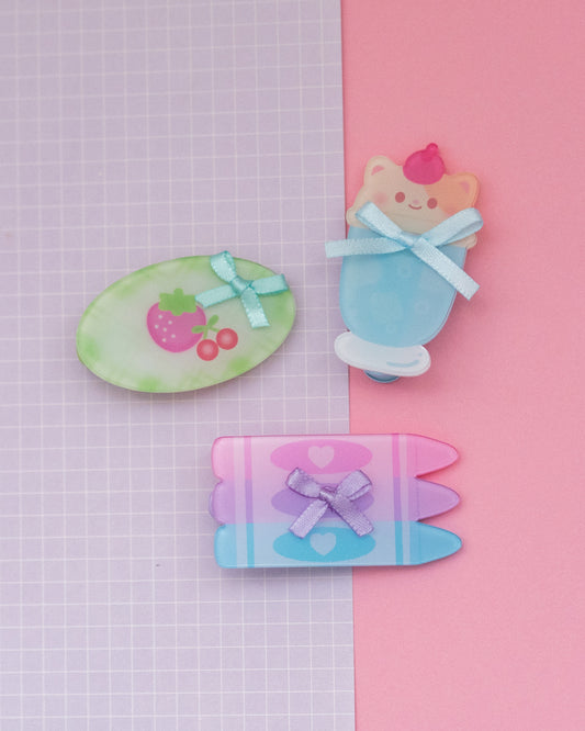 *new* Assorted Hair Clips with Bow