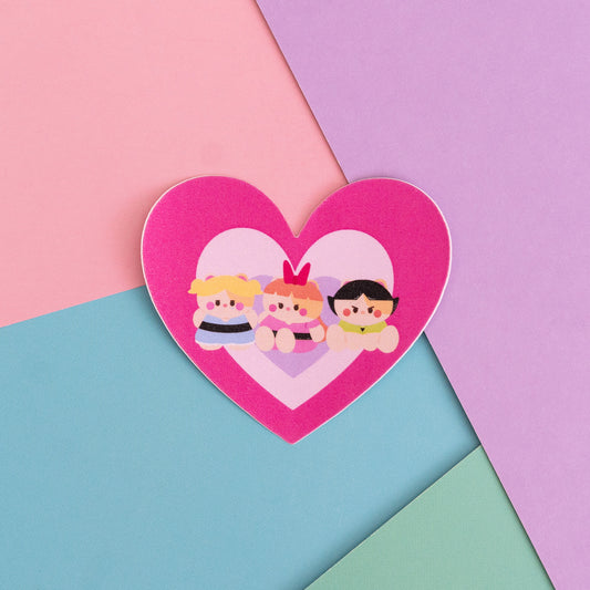 Powerpuff Nyan Frosted Finish Die-Cut Sticker