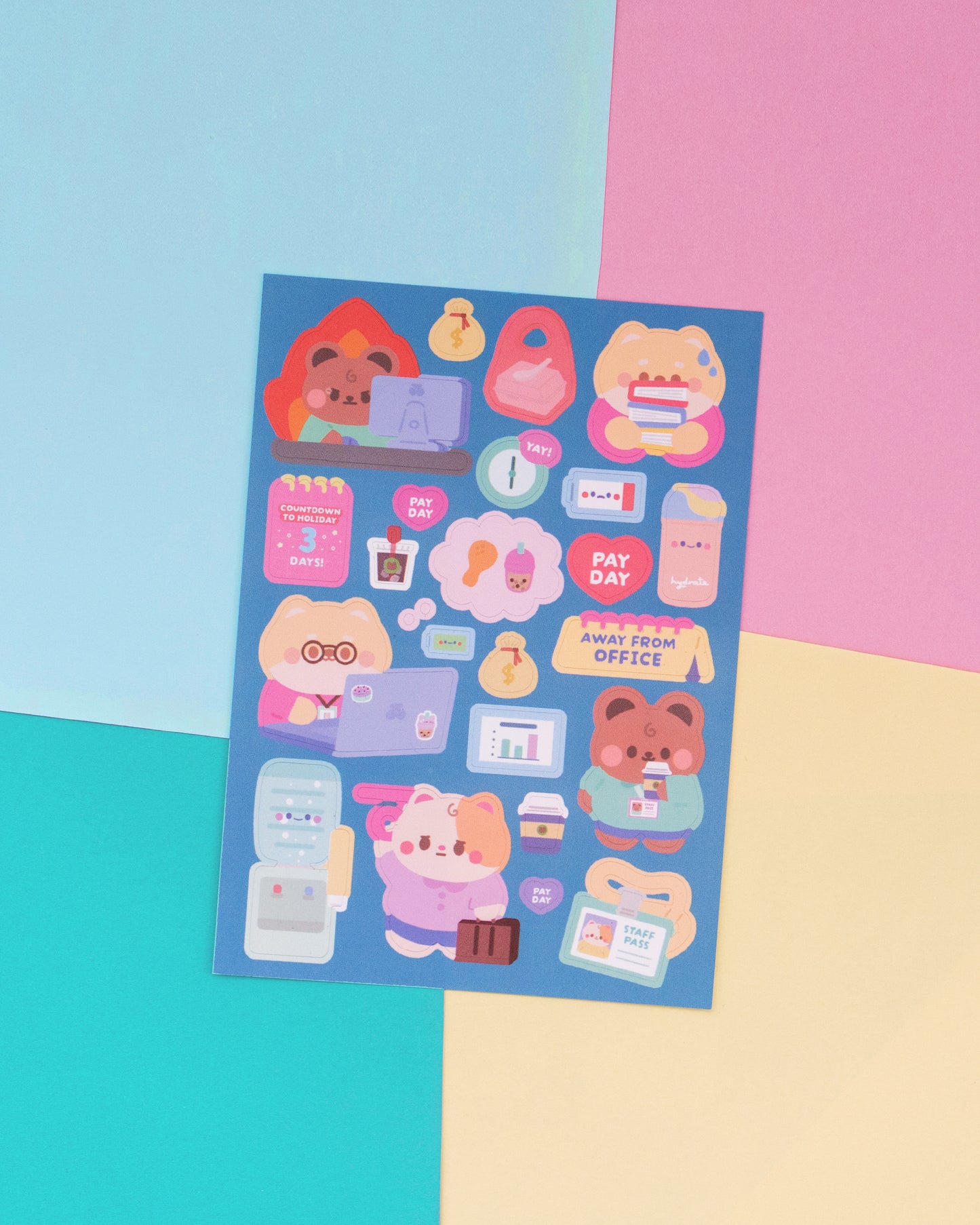 Office Worker Journal Sticker Sheet