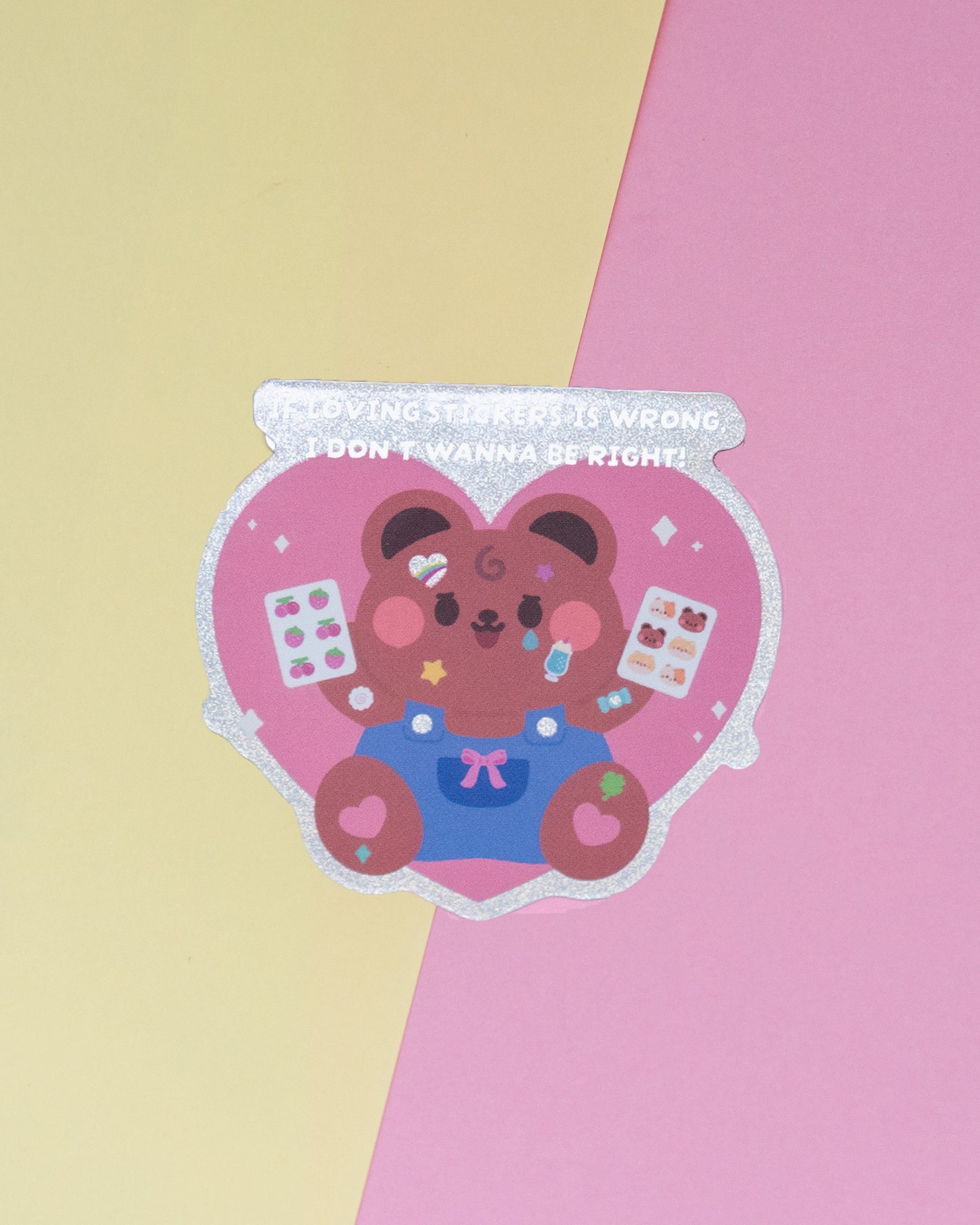 Stickers Lover Holographic Finish Die-Cut Sticker