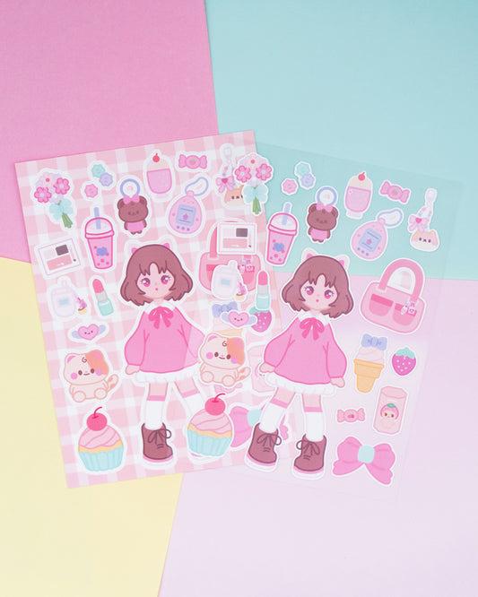 I'm Just A Girl Sticker Sheet