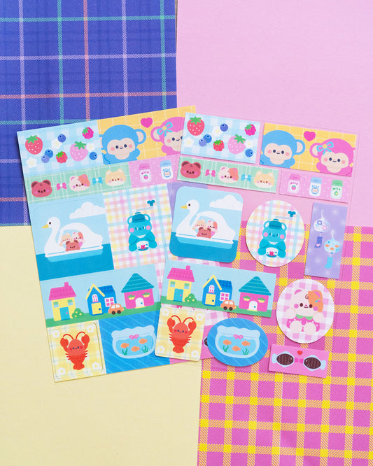 *new* Summer Collage Journal Sticker Sheet