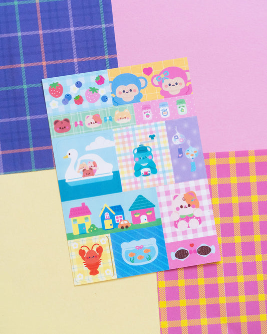 *new* Summer Collage Journal Sticker Sheet