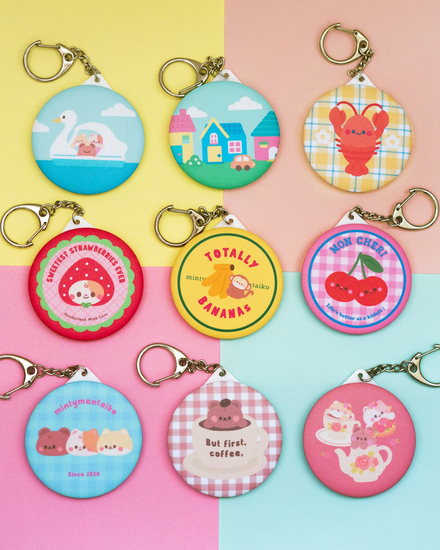 *new* Assorted Mirror Keychains