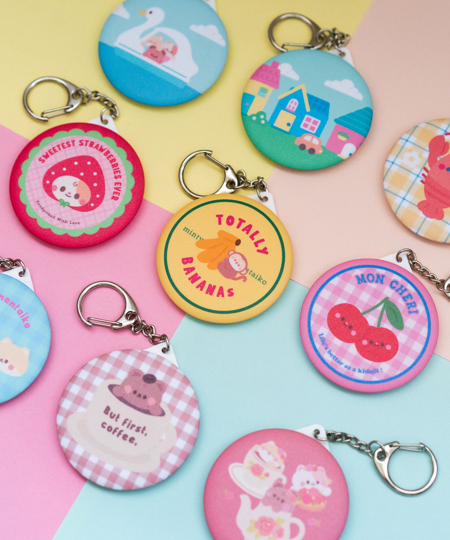 *new* Assorted Mirror Keychains
