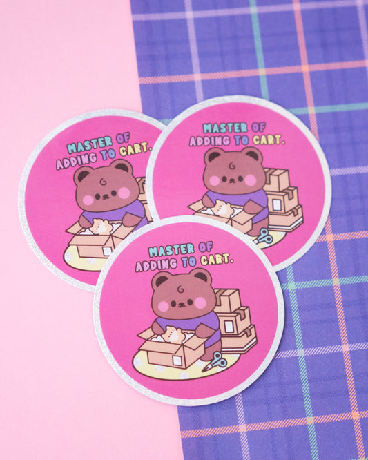 *new* Master of Adding To Cart Space Nyan Holographic Finish Die-Cut Sticker