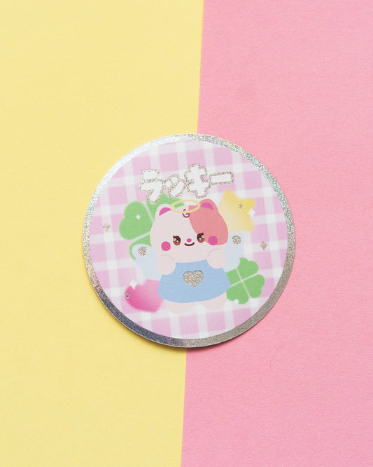 *new* Lucky Angel Holographic Finish Die-Cut Sticker