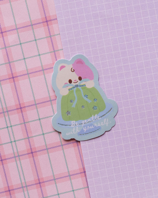 *new* Be Gentle With Yourself Holographic Finish Die-Cut Sticker