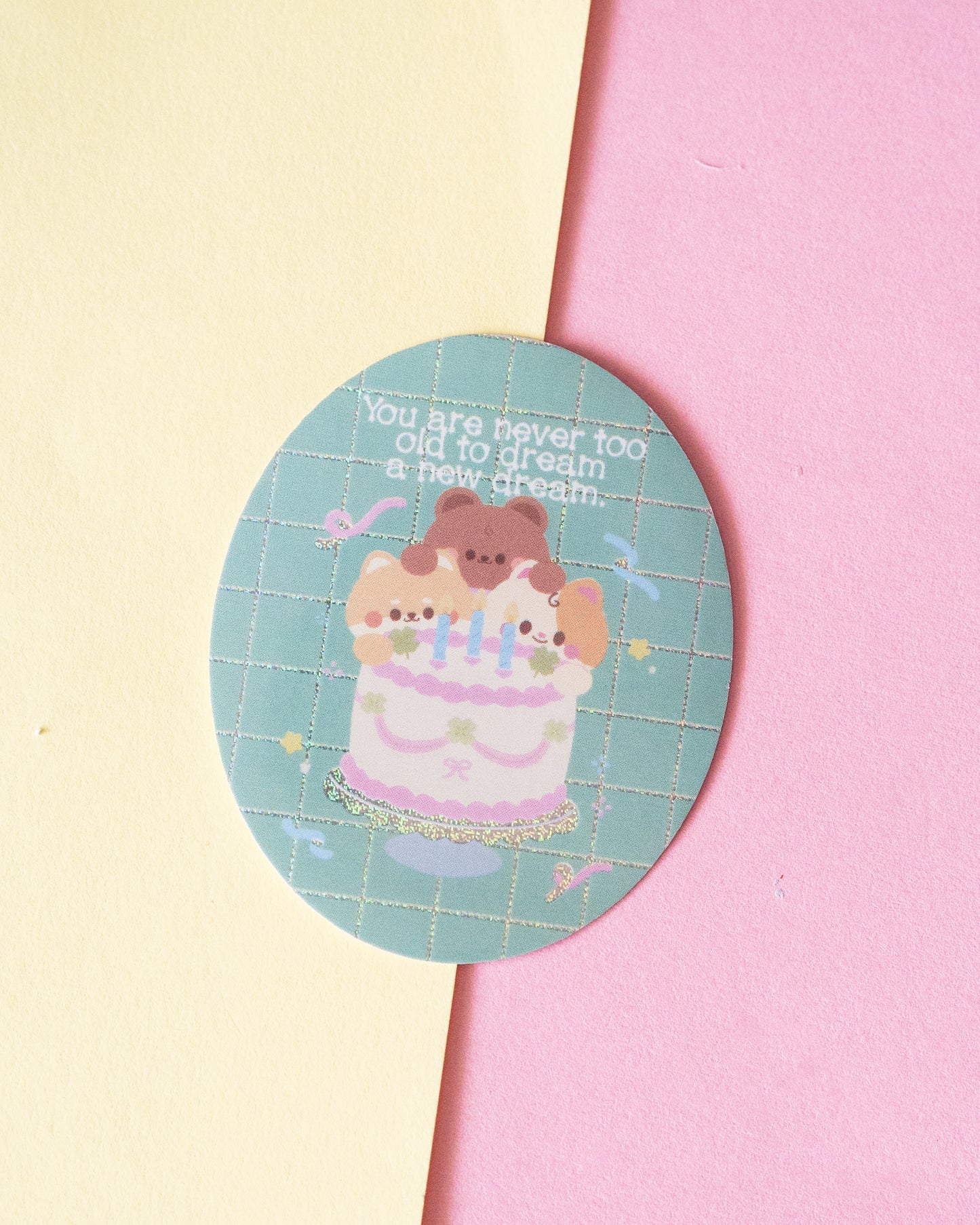 *new* Never Too Old Cake Finish Die-Cut Sticker