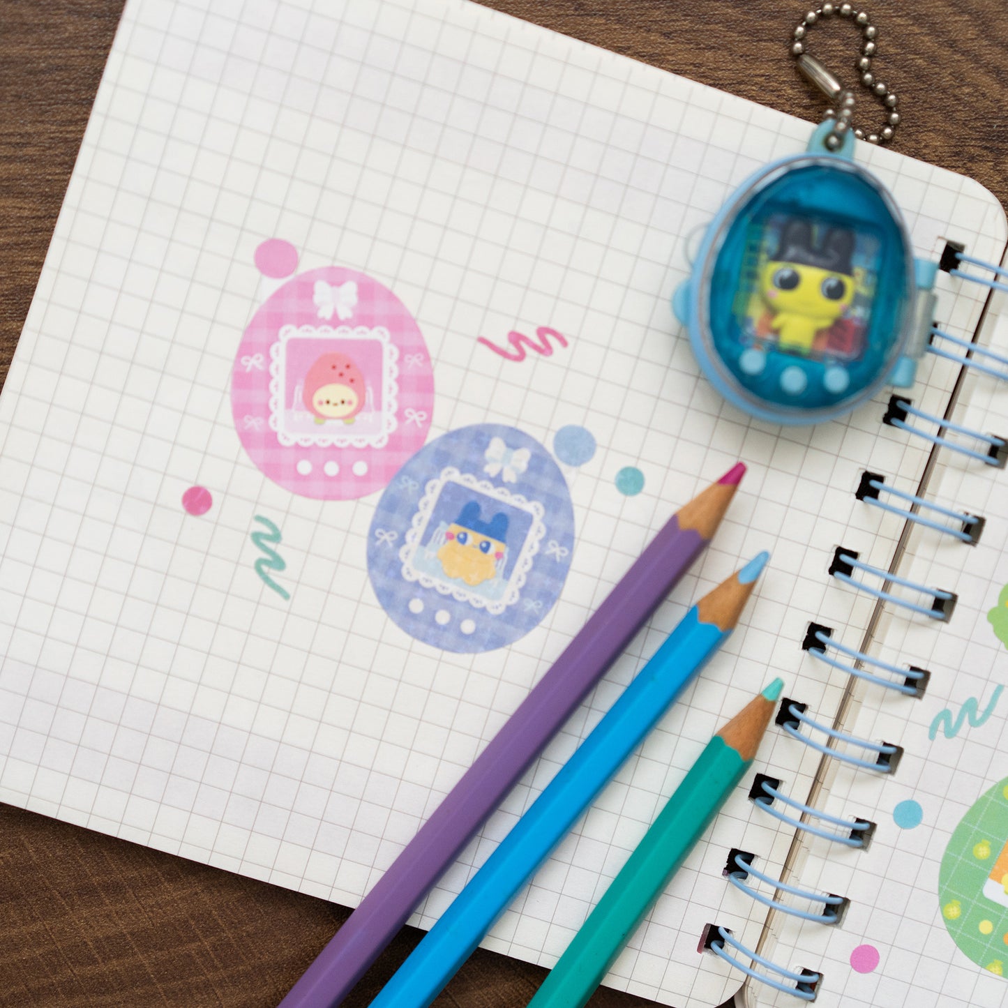 Tamagotchi Fan Art Journal Sticker Sheet
