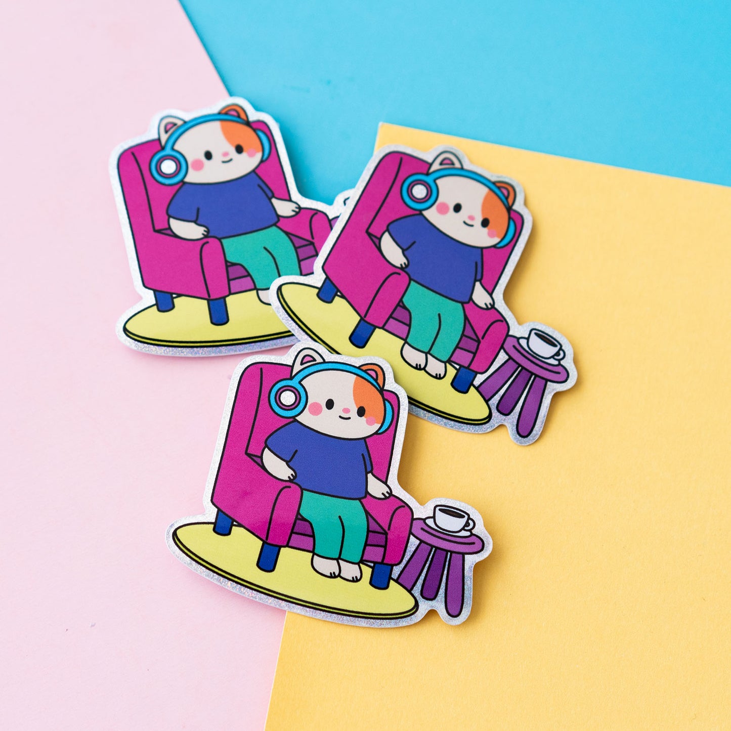 Let Music Heal Your Soul Holographic Finish Die-Cut Sticker