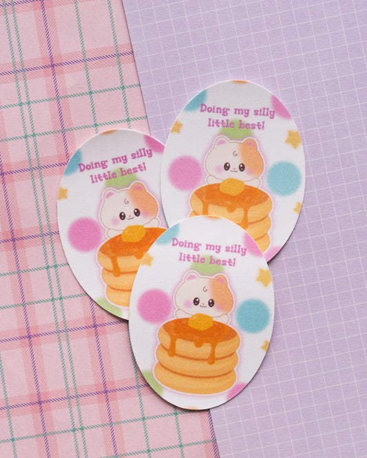*new* Just Trying My Silly Best Frosted Finish Die-Cut Sticker
