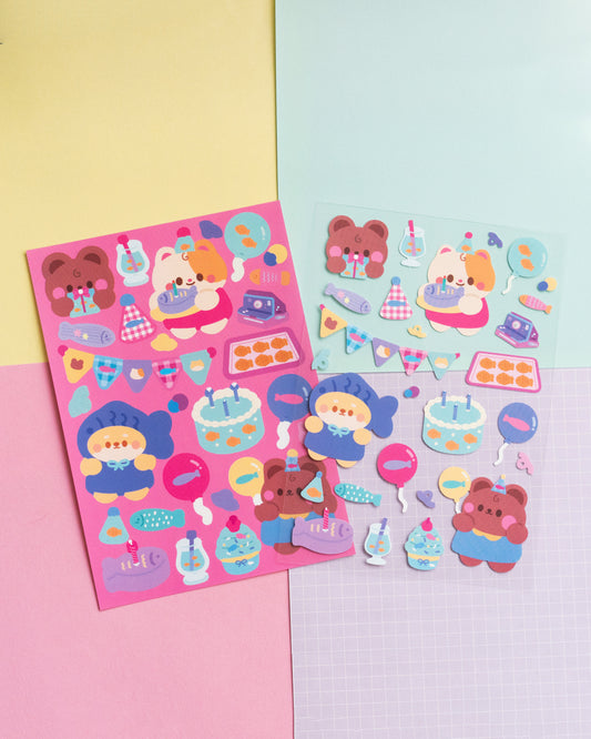 *new* Fish Party Journal Sticker Sheet