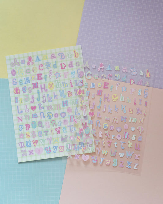 *new* Whimsy Alphabets Journal Sticker Sheet