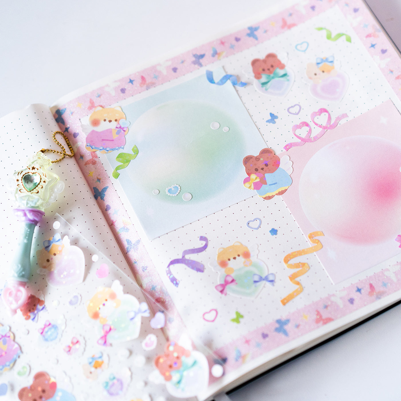 Y2K Minty Angel Babies Journal Sticker Sheet