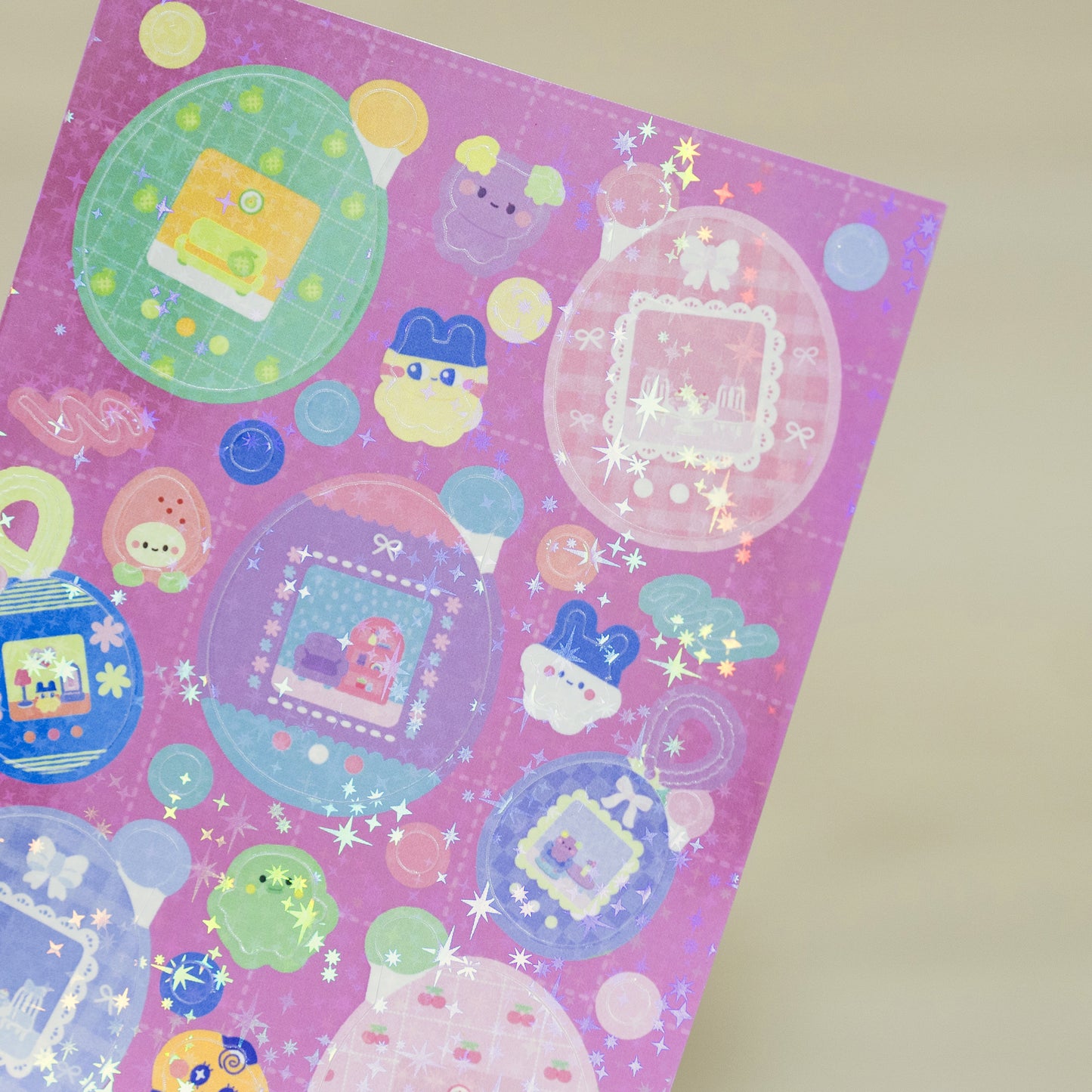 Tamagotchi Fan Art Journal Sticker Sheet
