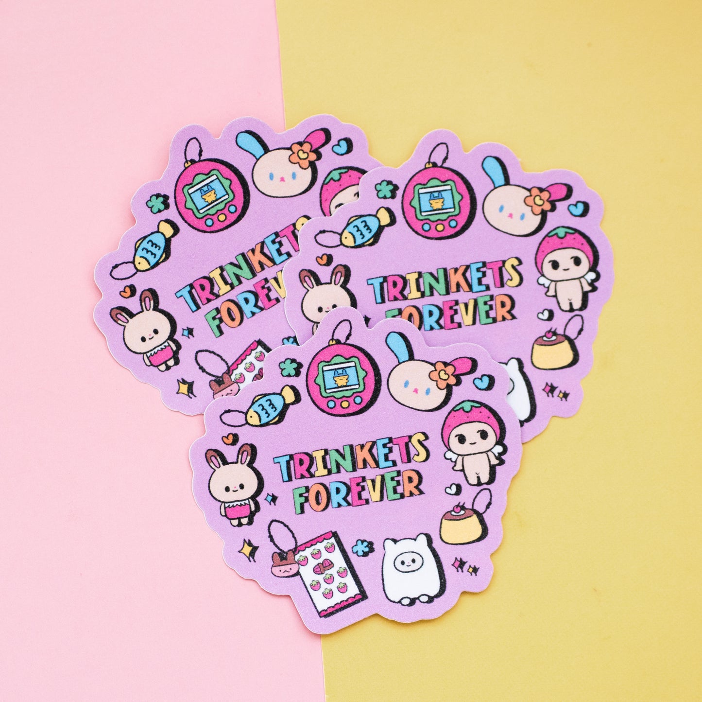 Trinkets Forever Frosted Finish Die-Cut Sticker