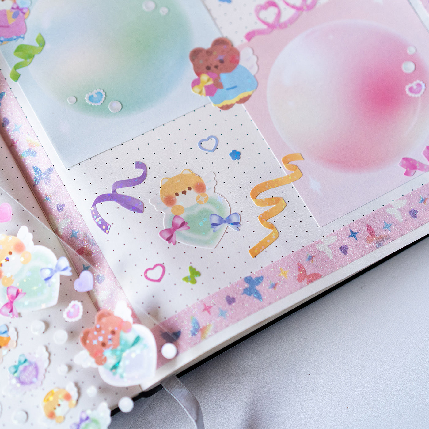 Y2K Minty Angel Babies Journal Sticker Sheet