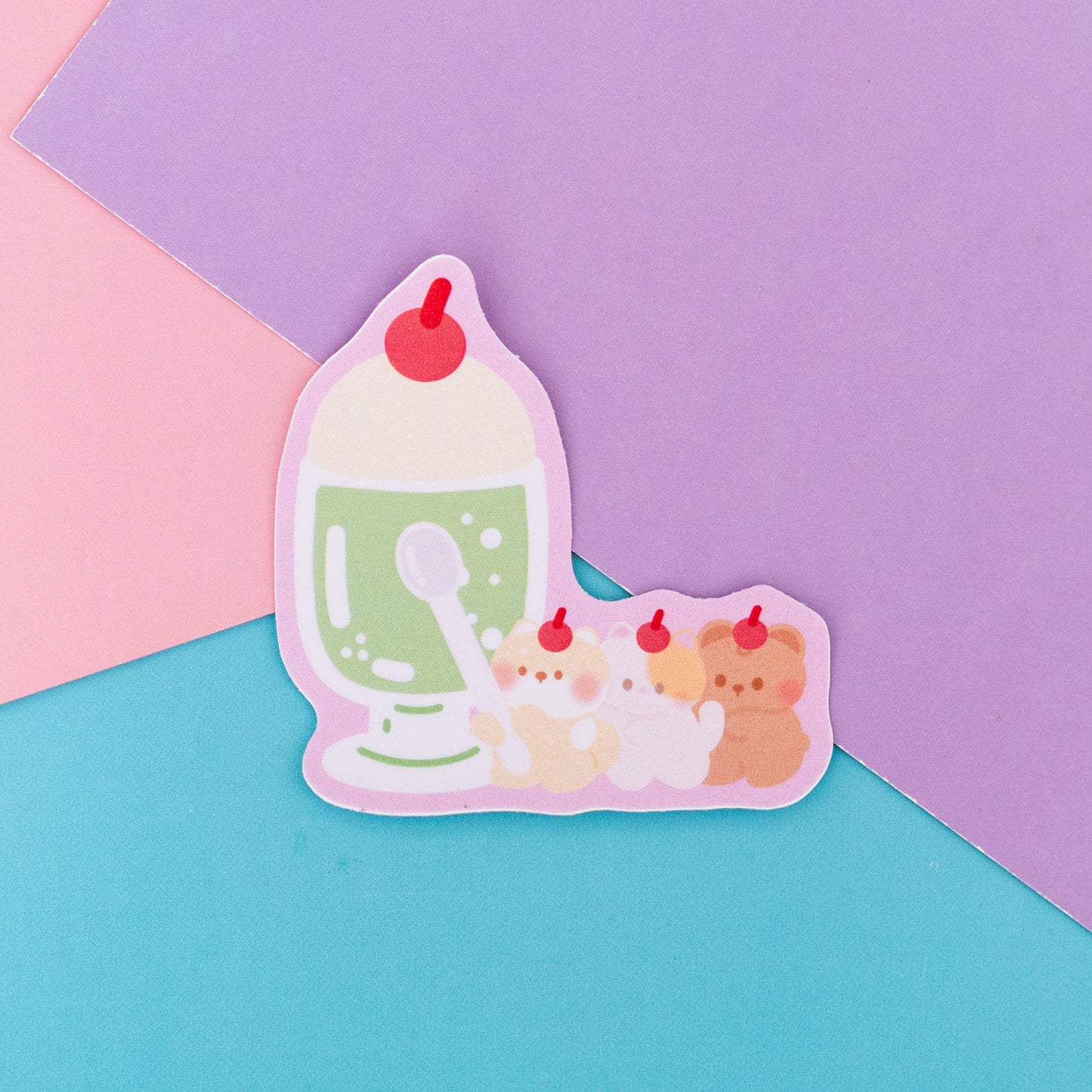 Minty Babies Cream Soda Frosted Finish Die-Cut Sticker