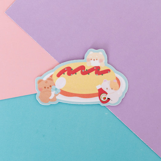 Minty Babies Omurice Frosted Finish Die-Cut Sticker
