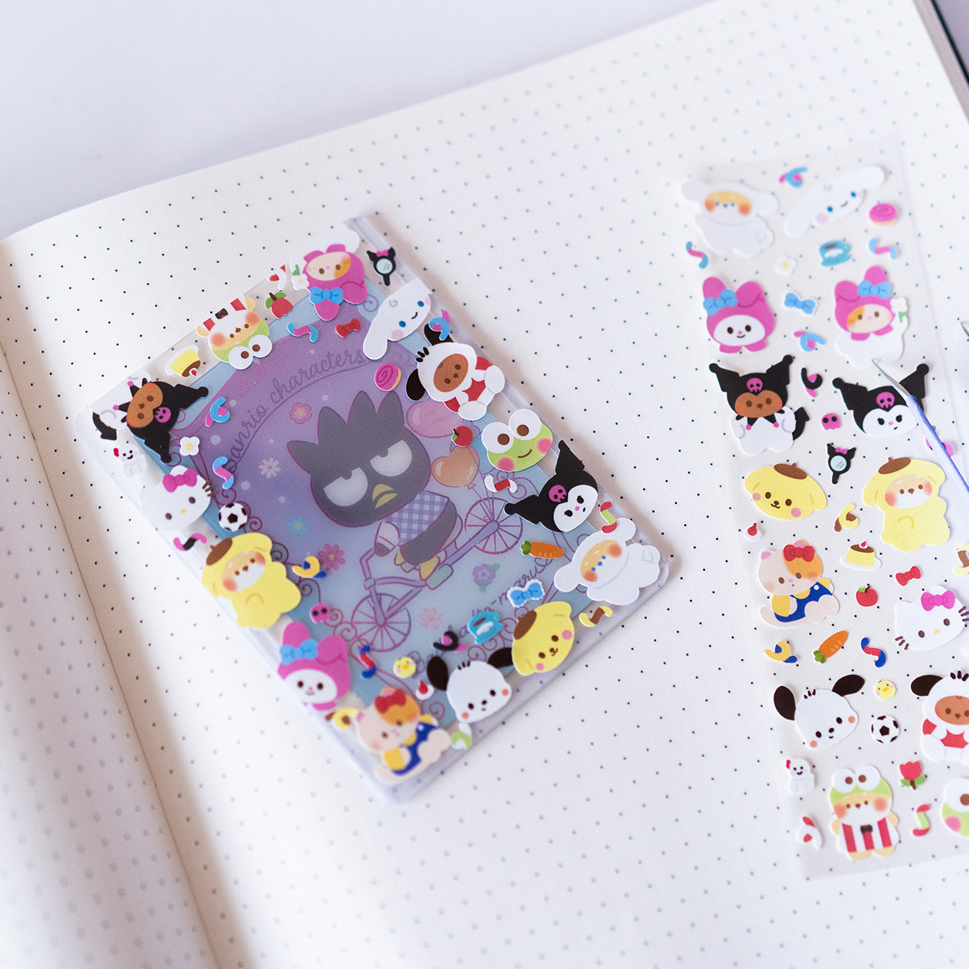 Sanrio Characters and Minty Friends Fan Art Journal Sticker Sheet