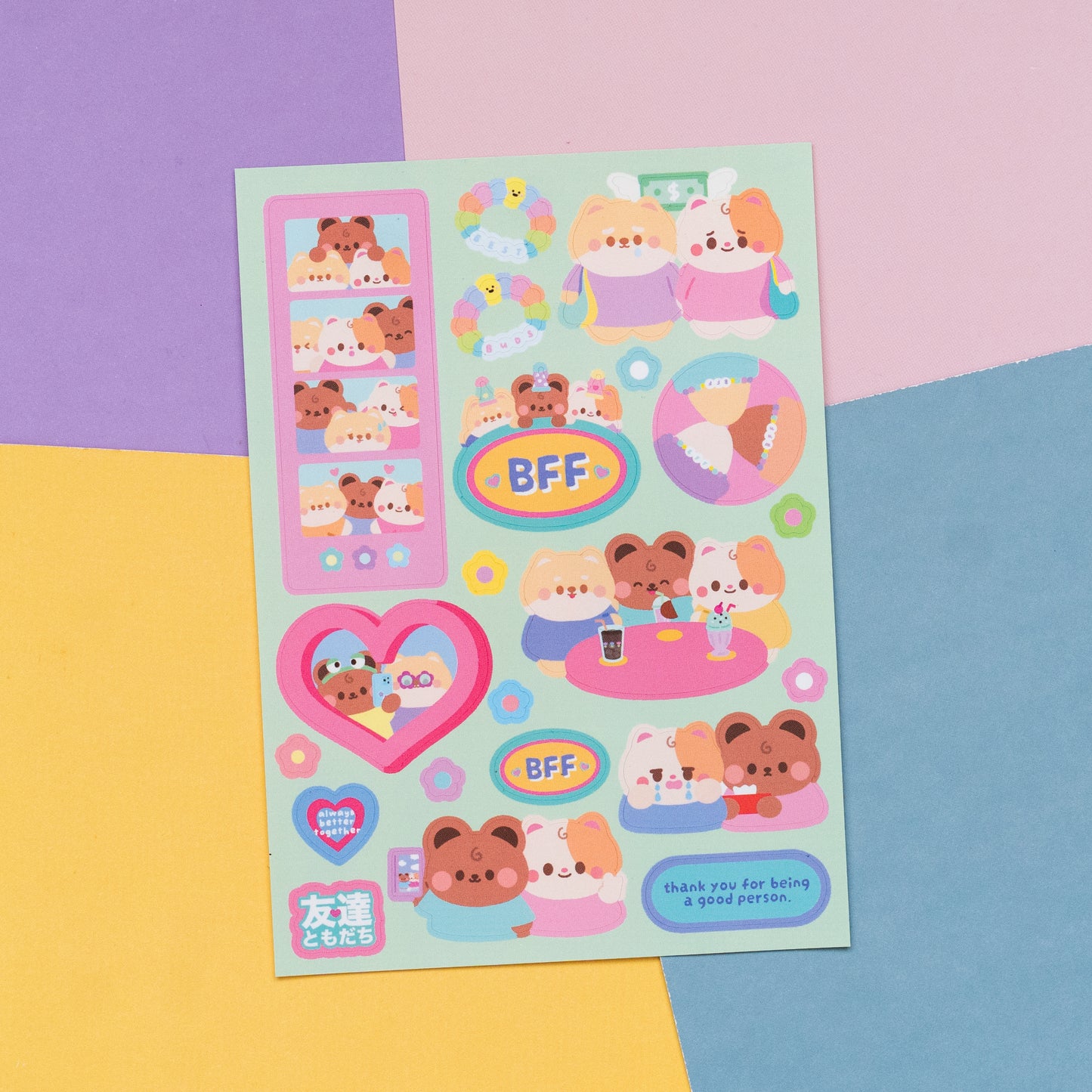 BFF Friendship Journal Sticker Sheet