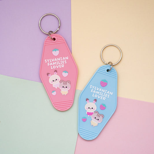 Sylvanian Families Lover Motel Keys Style Keychain Trinket