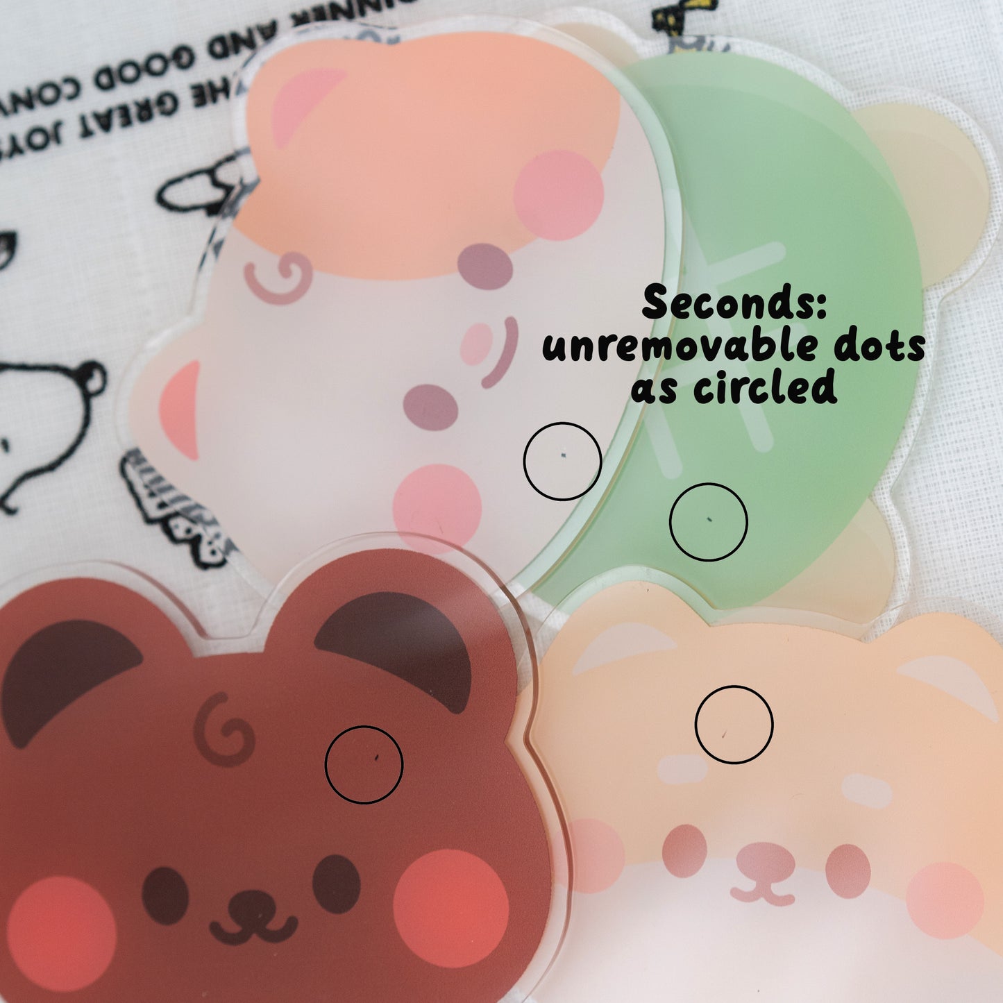 Cute Acrylic Coasters moo