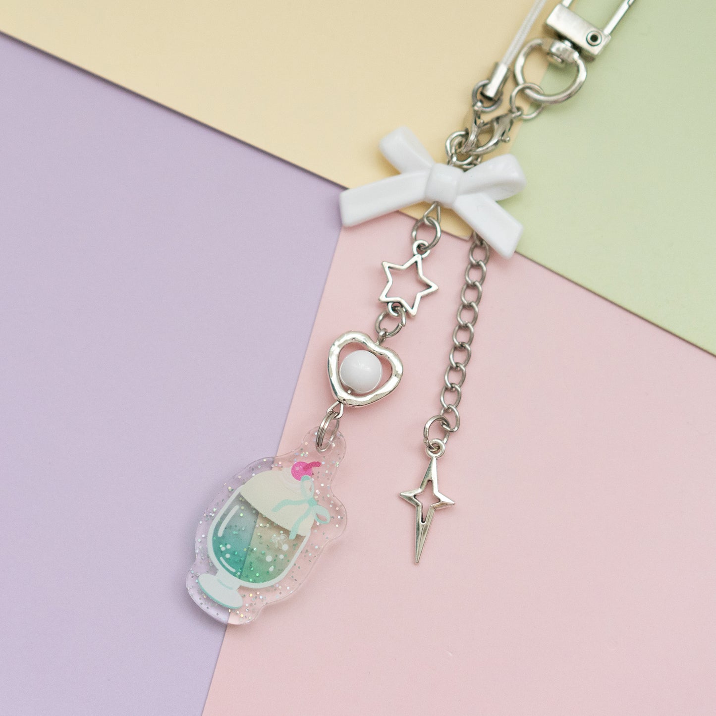 Coquette Cream Soda Keychain Handphone Strap Trinket