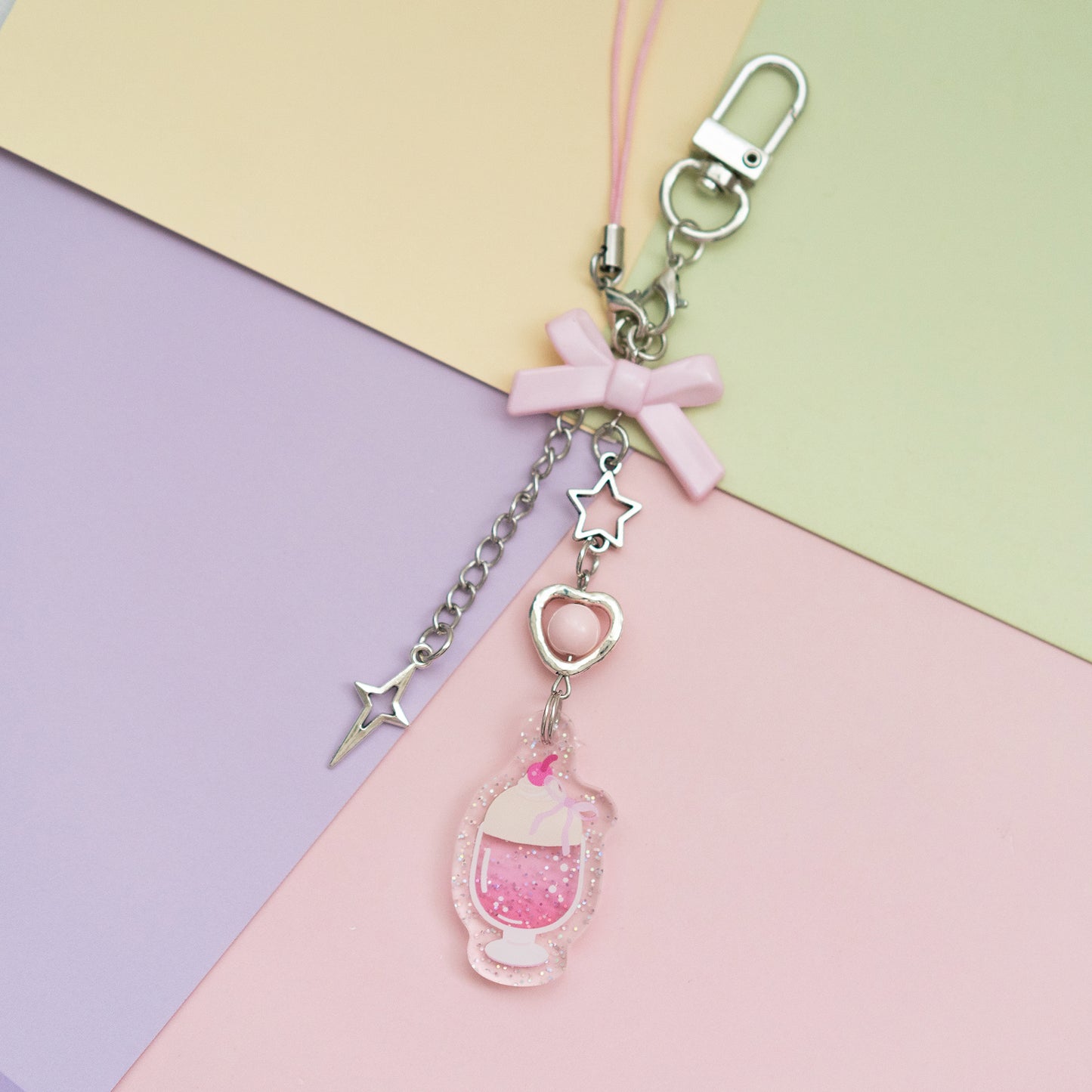 Coquette Cream Soda Keychain Handphone Strap Trinket