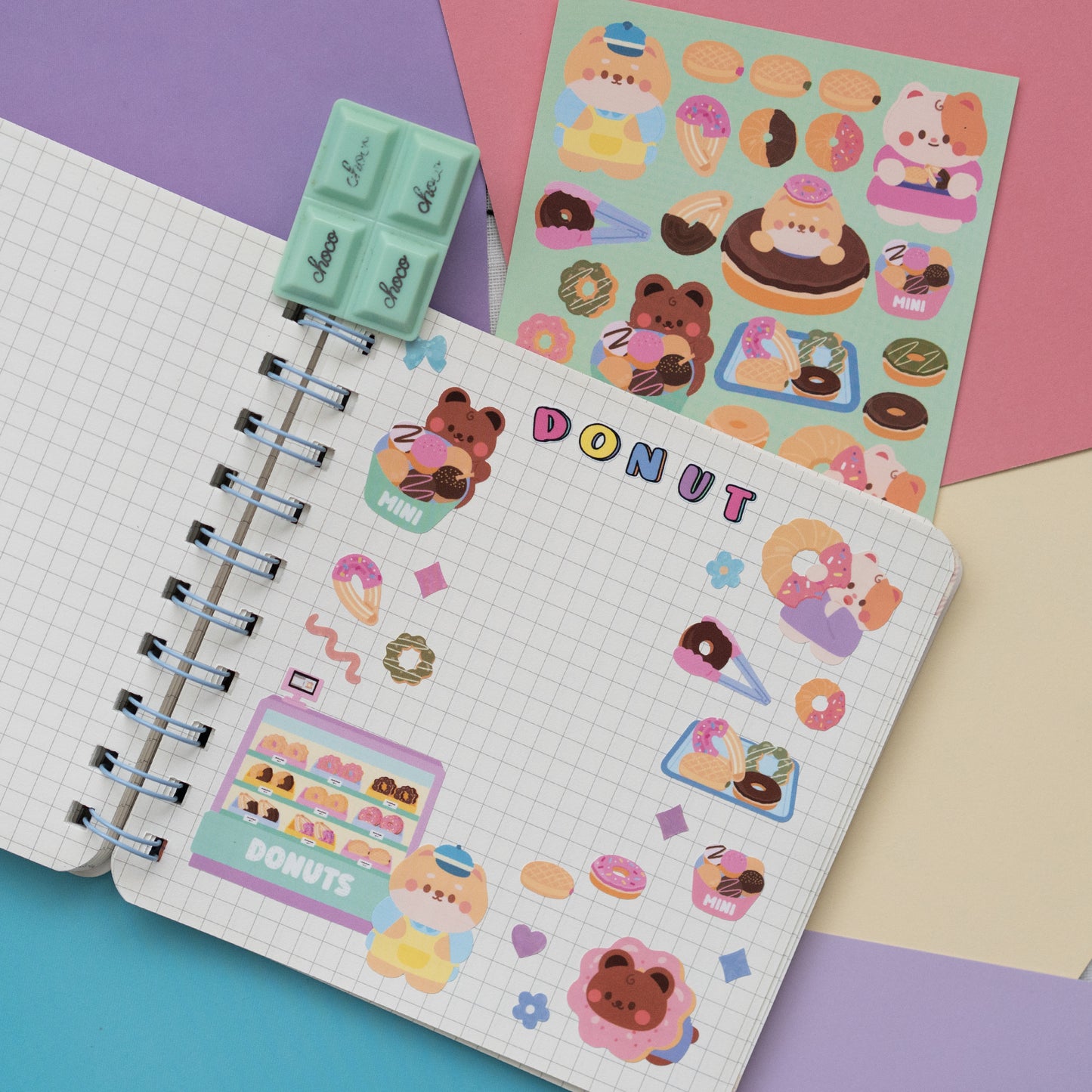 Donut Shop Journal Sticker Sheet