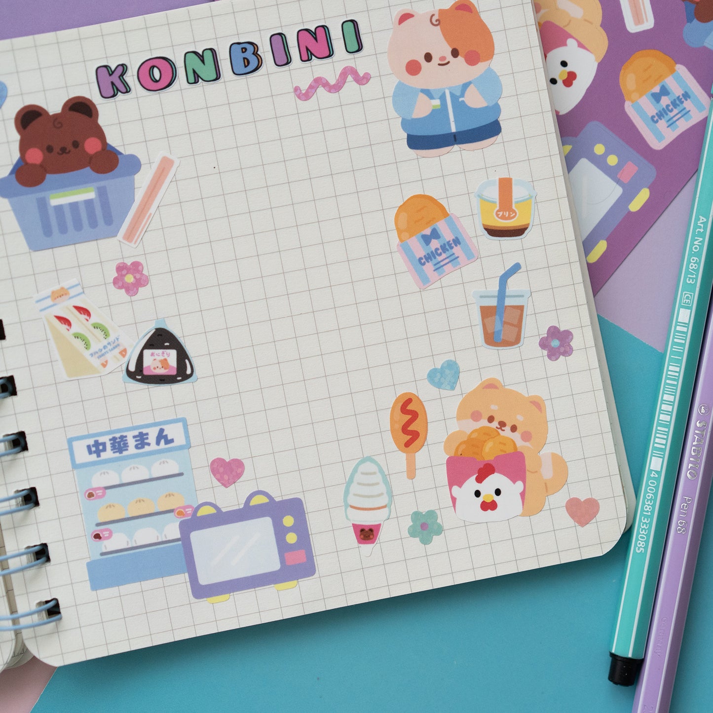 Konbini Japanese Convenience Store Journal Sticker Sheet