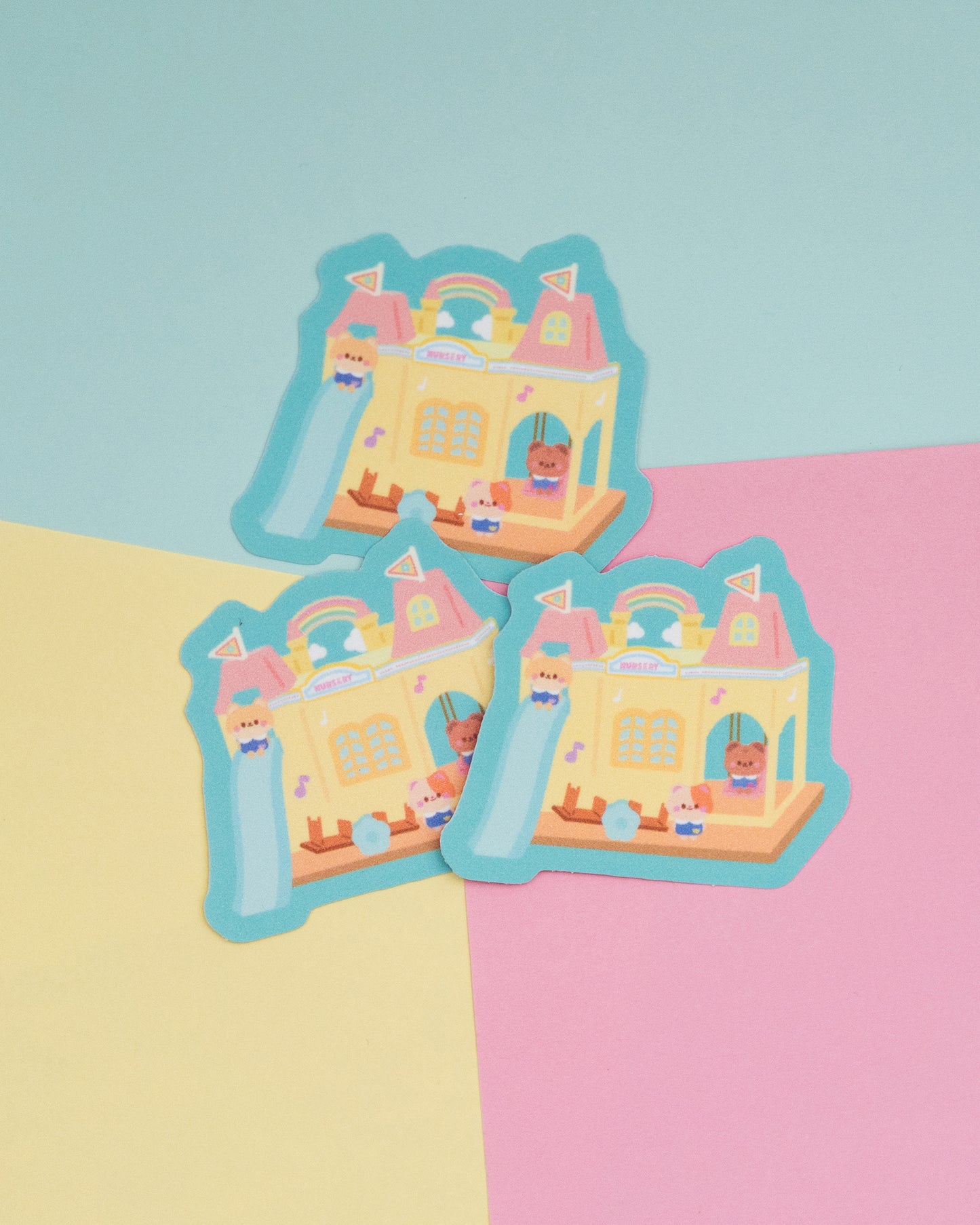 Sylvanian Families Calico Critters Frosted Finish Die-Cut Sticker