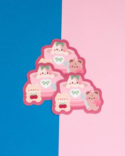 Minty Friends Tea Time Frosted Finish Die-Cut Sticker