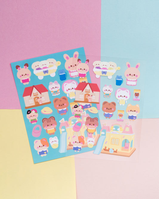 Sylvanian Family Calico Critter Fan Art Journal Sticker Sheet