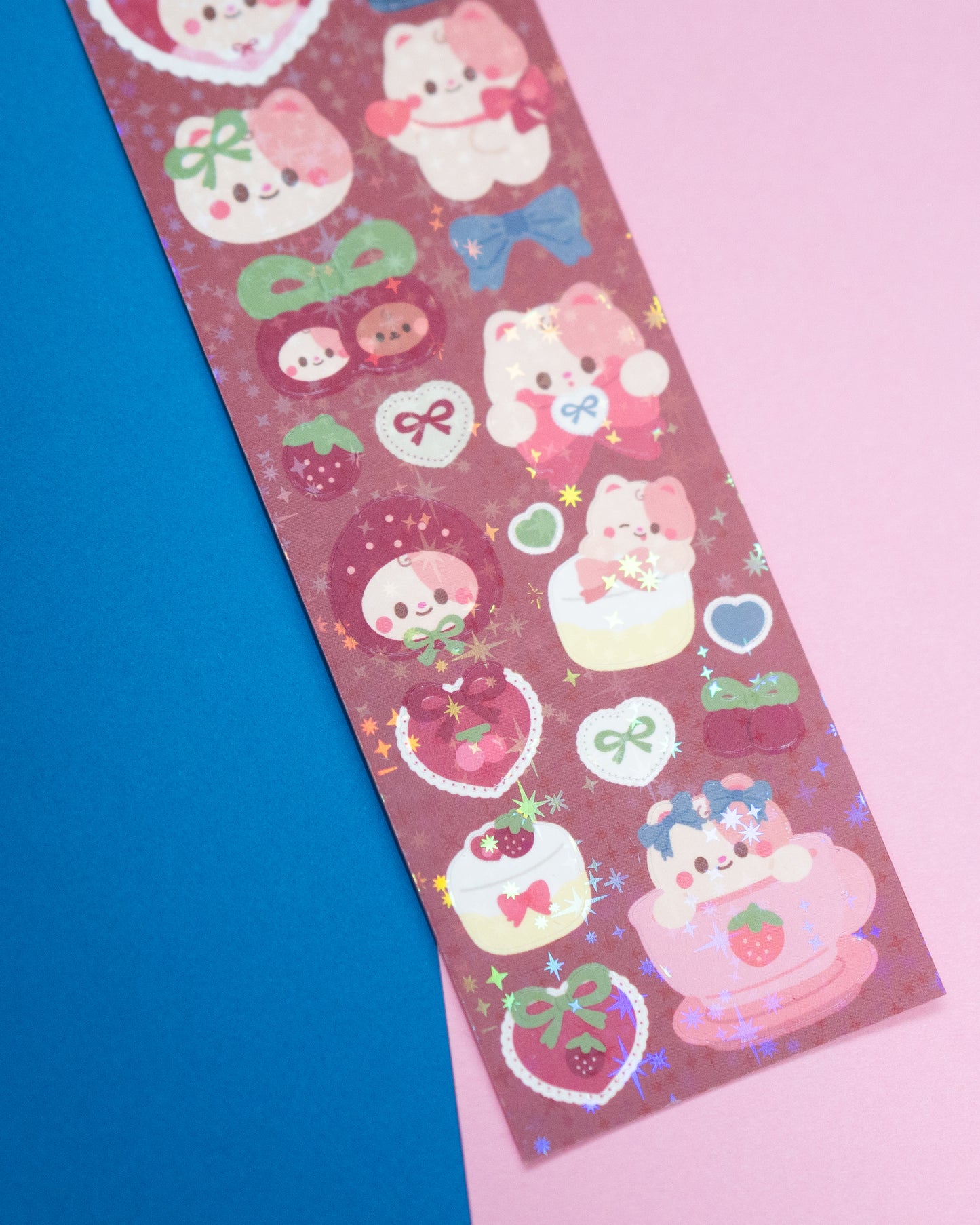 Red Coquette and Berries Journal Sticker Sheet