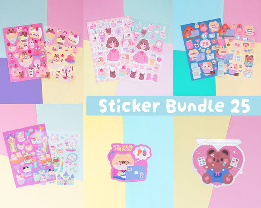mintymentaiko Kitschy Cute Journal Stickers Bundle 24