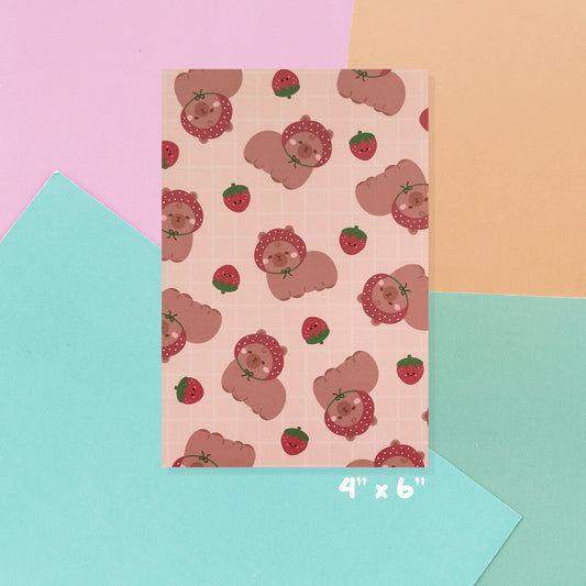 Ichigo Capybara  - A6 Print