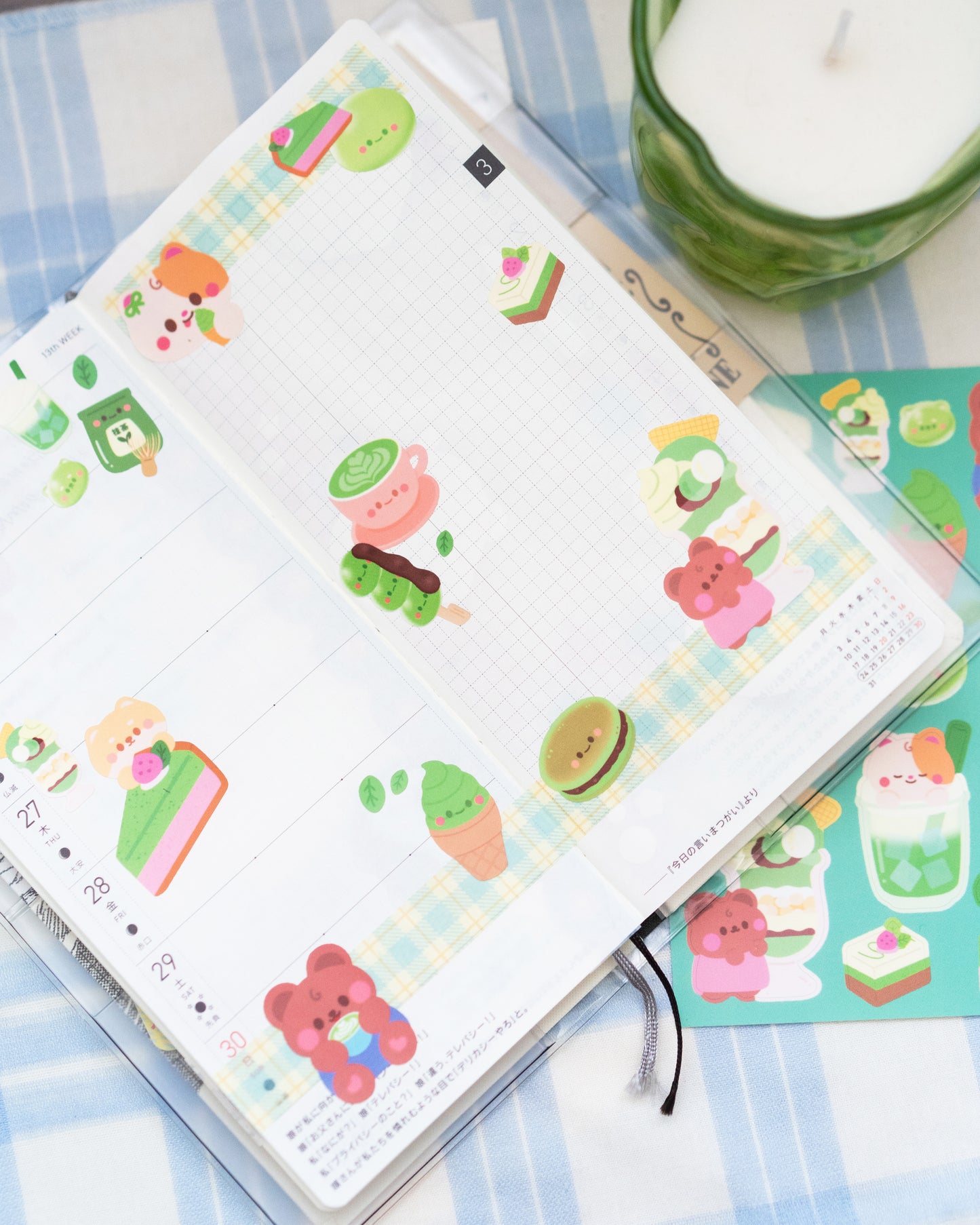 Matcha Lover Journal Sticker Sheet