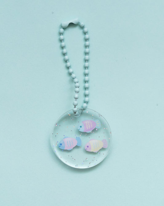 Pastel Fishes Mini Keychain