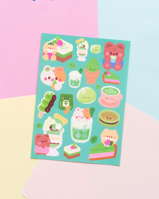 Matcha Lover Journal Sticker Sheet