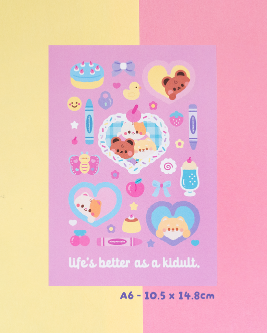 Life's Better As A Kidult  - A6 Print