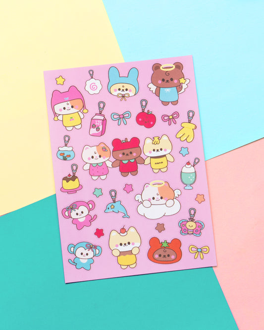 Cute Trinkets and Doodle Journal Sticker Sheet