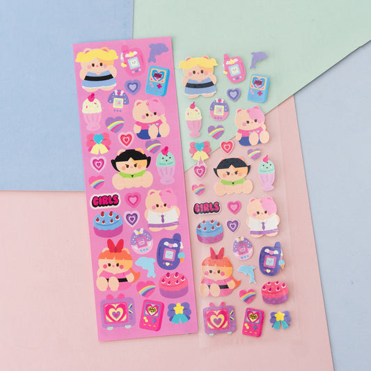 Girlies Vibe Powerpuff Girls Deco Journal Sticker Sheet