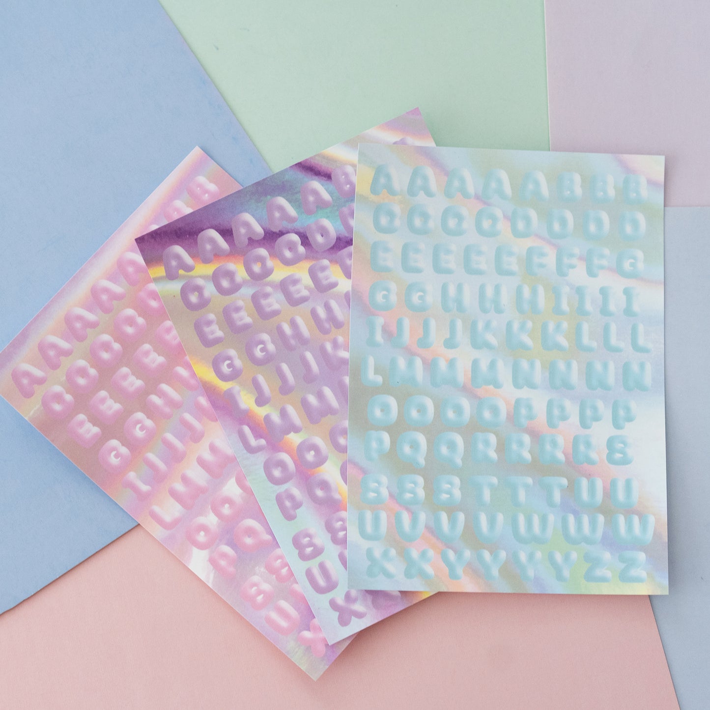 Y2K Puffy Alphabet Matte Journal Sticker Sheet