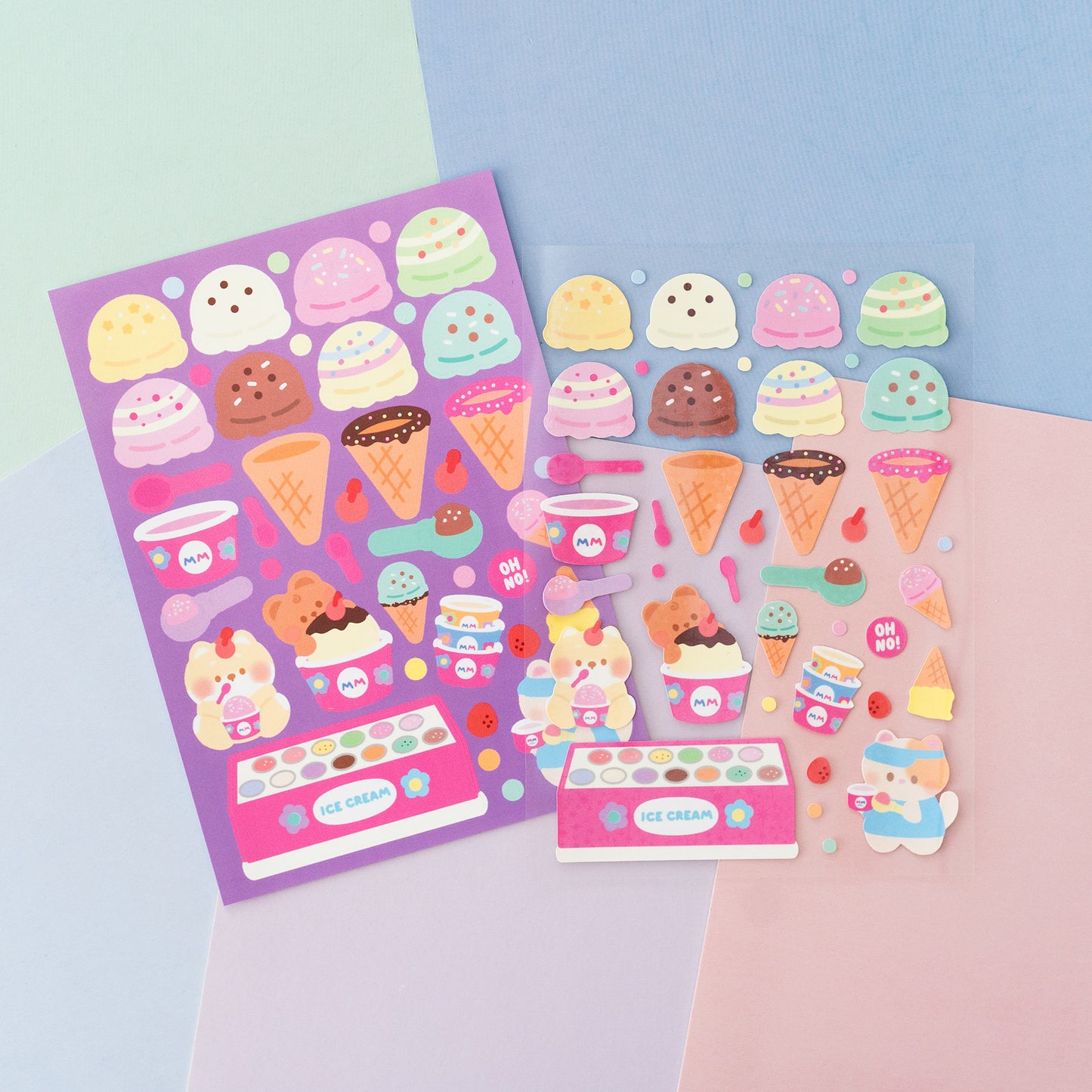 Ice Cream Shop Journal Sticker Sheet