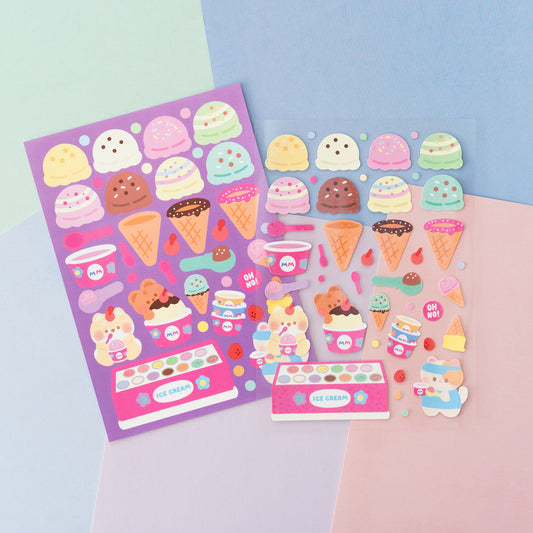 Ice Cream Shop Journal Sticker Sheet